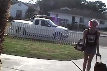 The guy caught the beauty in the bathroom