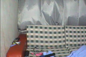 Undressed and dressed in front of the webcam
