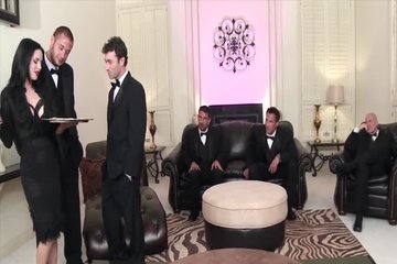 The social reception ended with a threesome