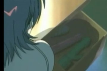 A beautiful girl from a cartoon masturbates her bosom