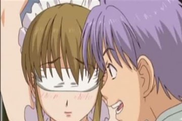 The guy tied up the skinny girl to gently caress her slit