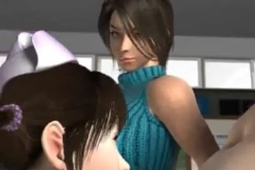 Cartoon beauties pamper a libertine with a blowjob in the hospital