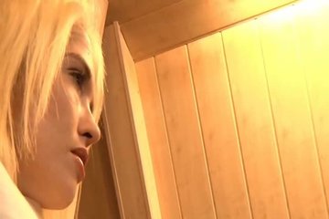 The blonde stayed with her lovers for the night