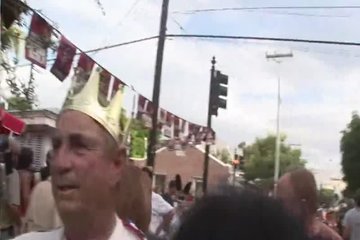 A festive parade of boobs in the afternoon