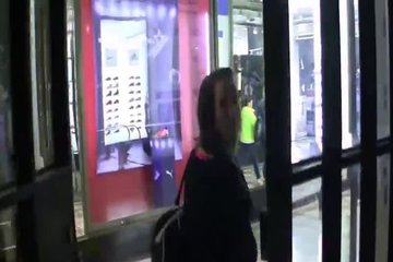 Fucking a girl in the toilet of a cafe