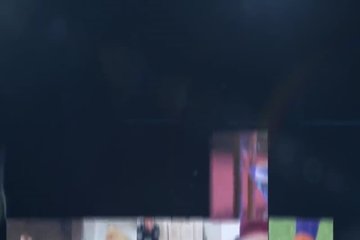 Brunette with big tits pleasuring partner in the bathroom