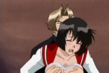 Libertine fucks hentai brunette in a cancer position