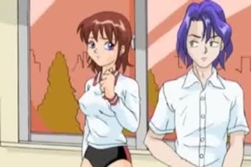 Young hentai babe masturbates her bosom in the toilet