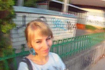 Blonde enjoys sex on the balcony