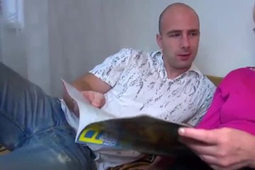 A bald minx licks an old woman's pussy