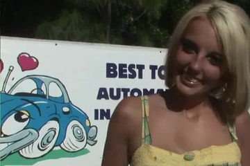 Titted blonde has time to pose