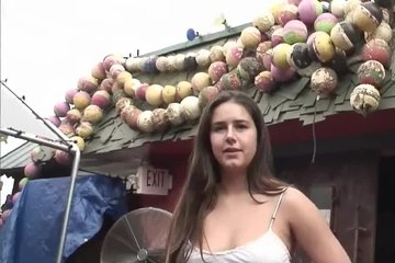 Teen girl capture in seducing her boobs