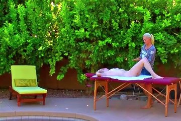 Just a massage from a girl to a girlfriend in the garden