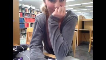 Hot teen showing off her boobs in public place