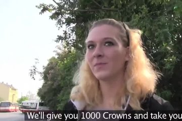 Tall skinny girl fucked in public