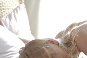 The blonde girl licked the penis and let him into the bosom