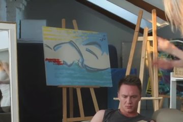 Blonde model fucked and abused by painter