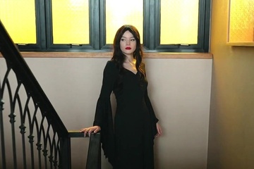 Gomez Rough Fucks Morticia Addams Tight Pussy and Creampie In Her Wet Pussy! Halloween Contest Vid!