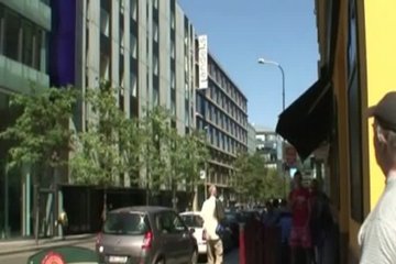 A young pickup truck took off an old smoking aunt